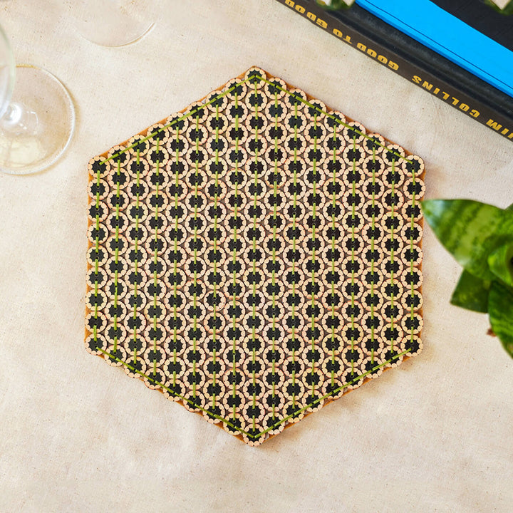 Multipurpose Hexagonal Button Placemat