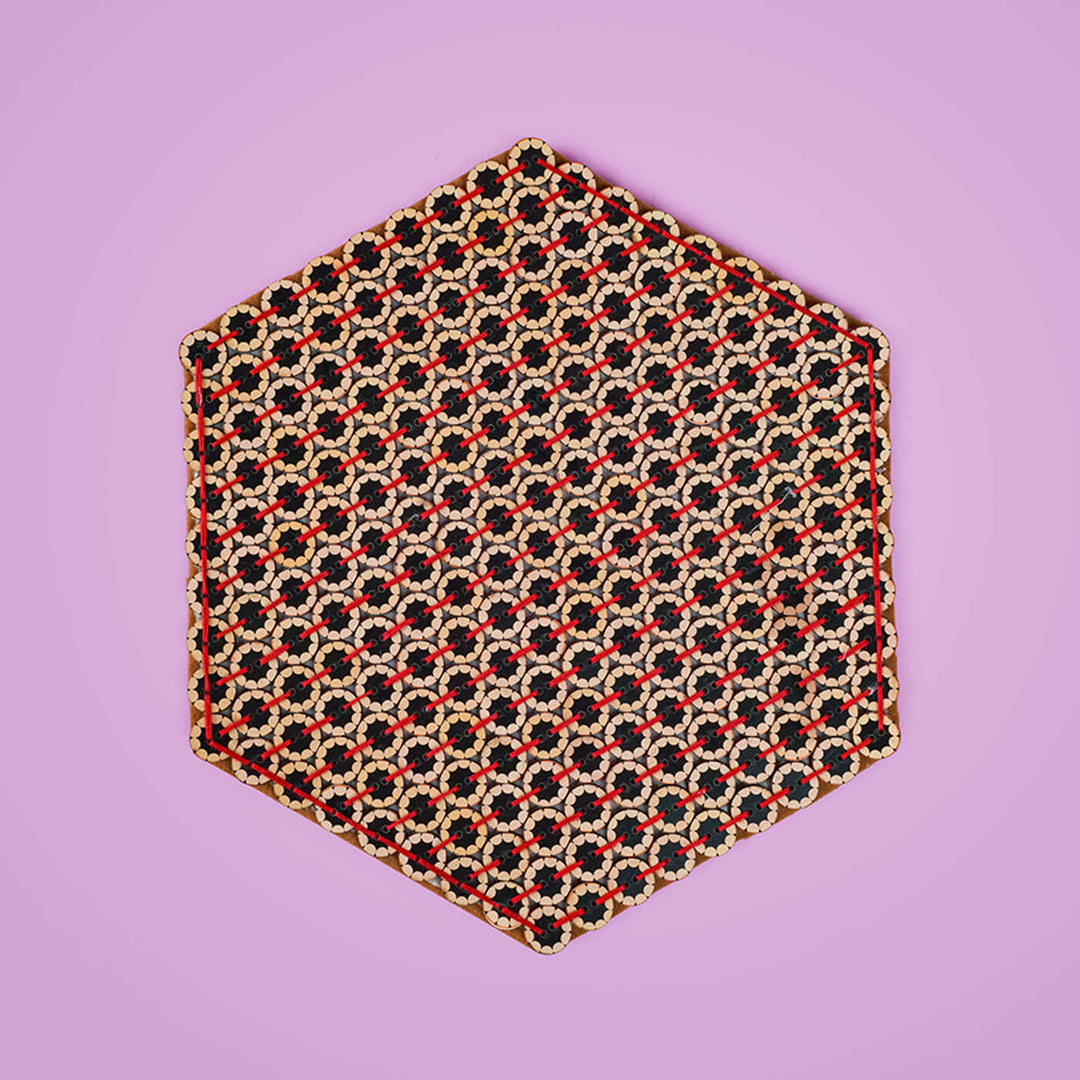 Multipurpose Hexagonal Button Placemat