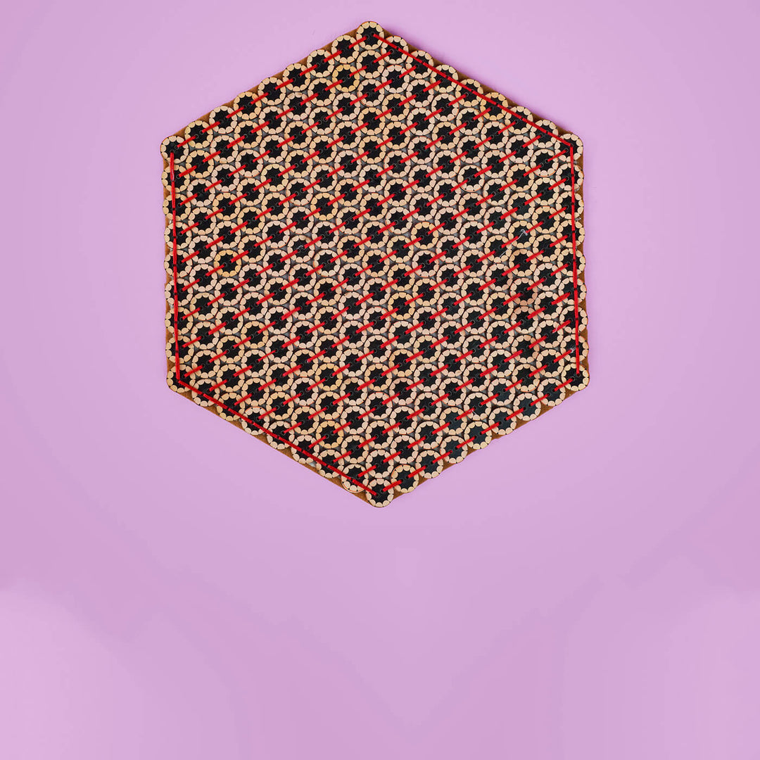 Modern Hexagonal Button Placemat