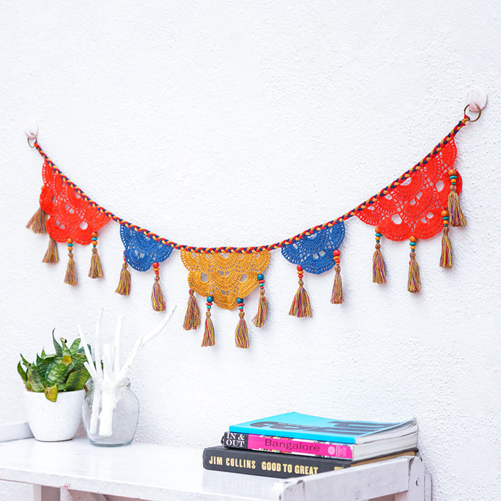 Vibrant Semi-Circular Crochet Toran