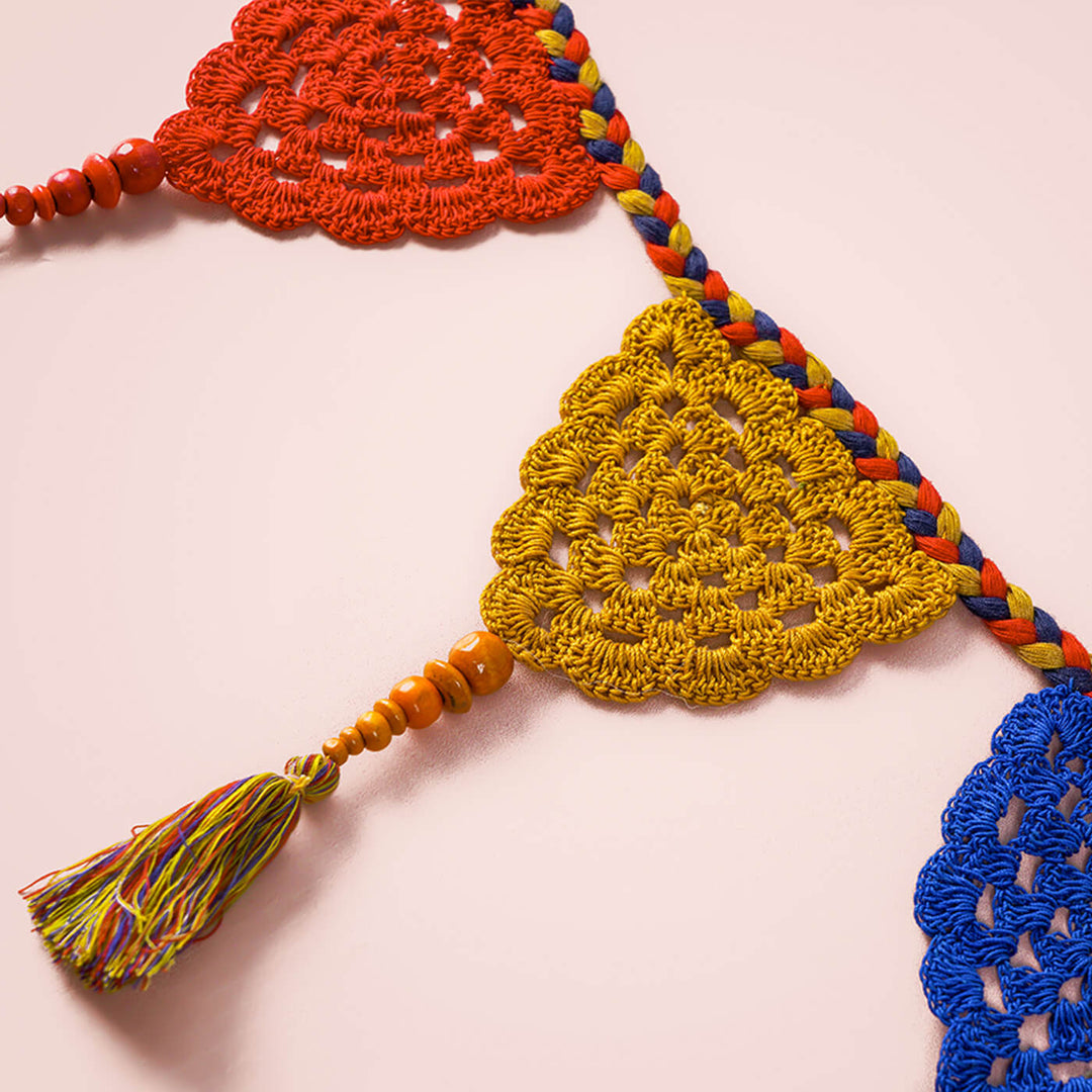 Bright Triangular Crochet Toran