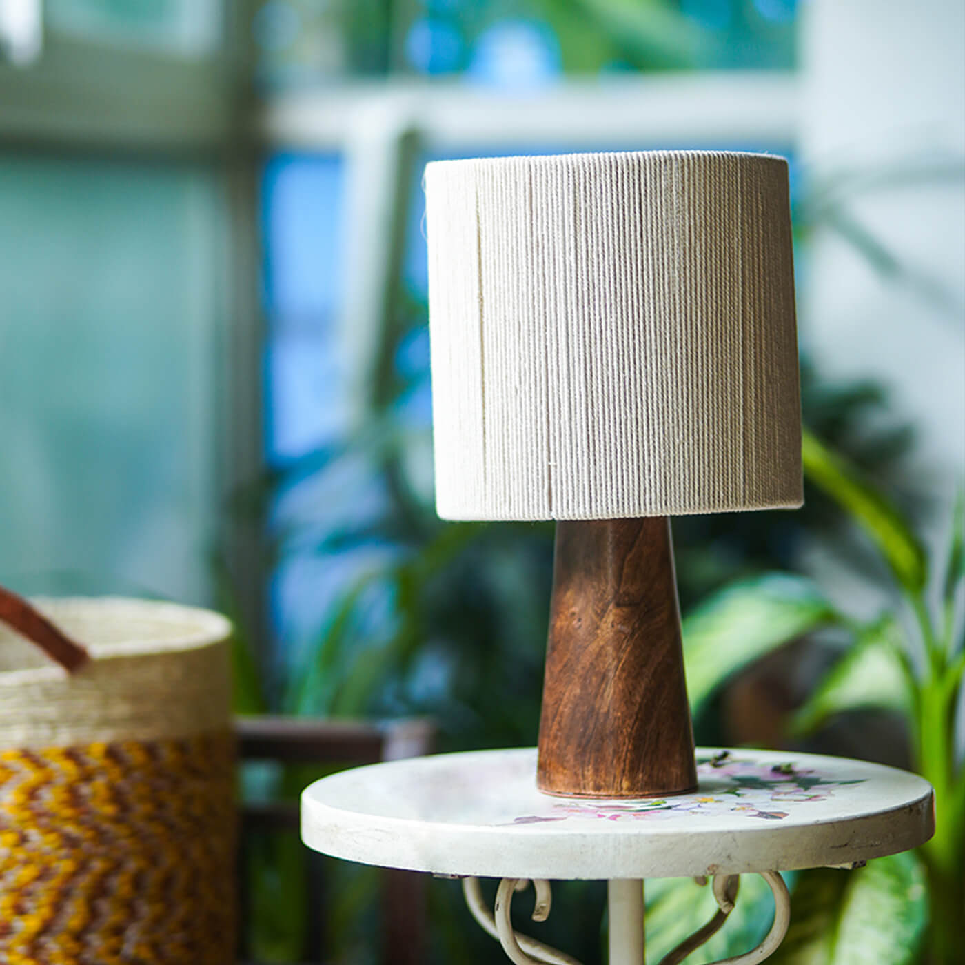 Buy Handmade Sheesham Wood Base Lamp Online On Zwende