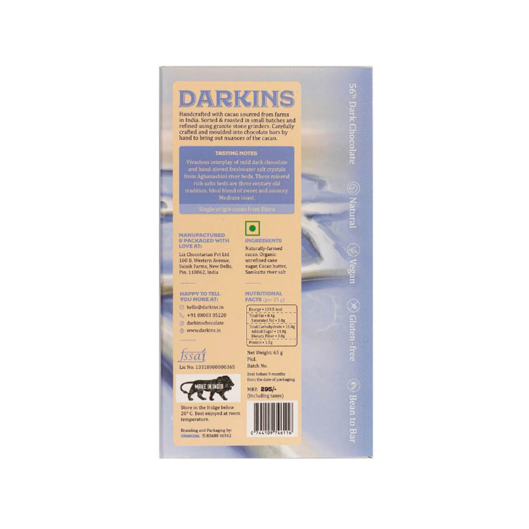 Vegan & Gluten Free | 57% Dark Chocolate with Sanikatta Salt