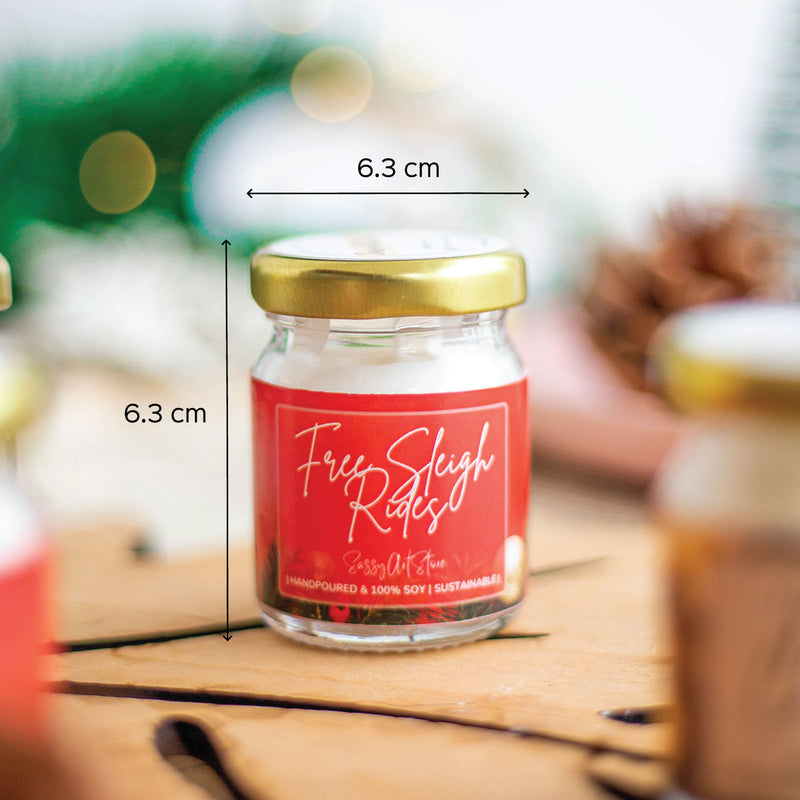 Scented Soy Wax Christmas Candle Mini Jars - Set of 2