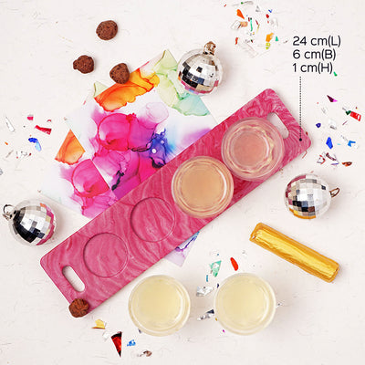 Marbled Concrete and Shot Glass Set