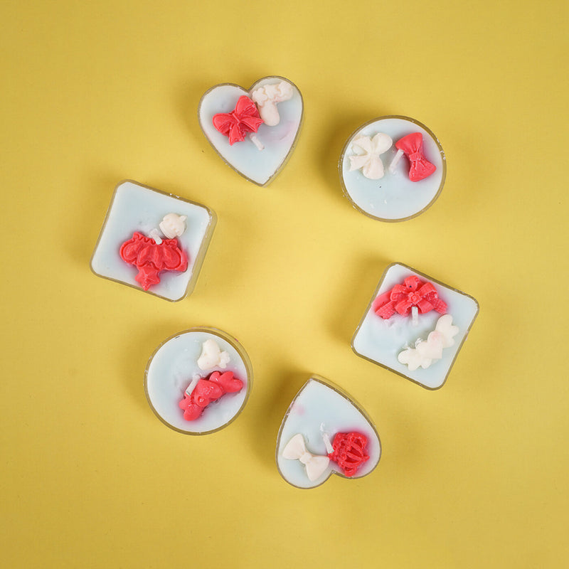 Aroma Set of 6 Mini Tealight Candles - Blue