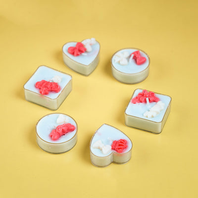 Aroma Set of 6 Mini Tealight Candles - Blue