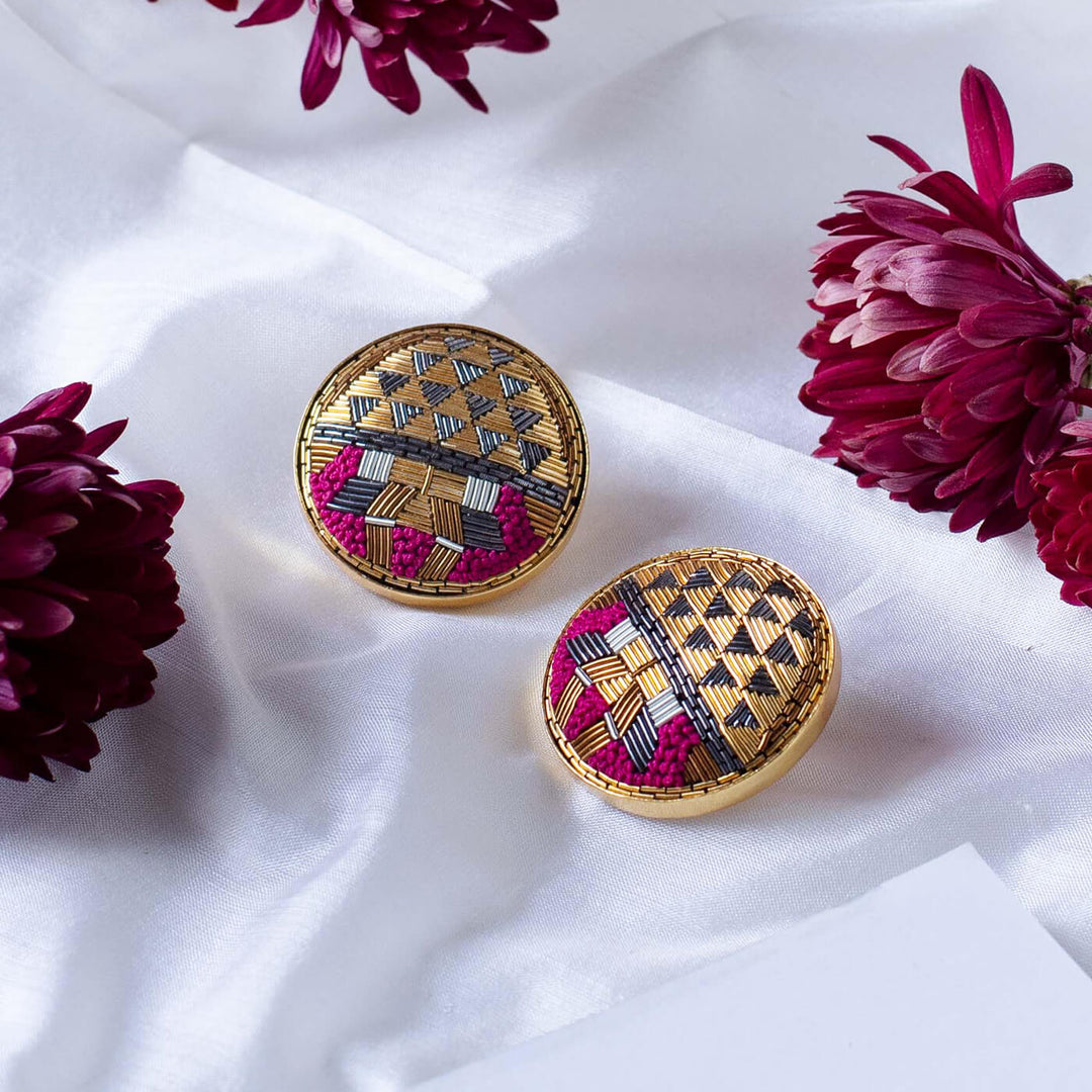 Embroidered Seher Earrings