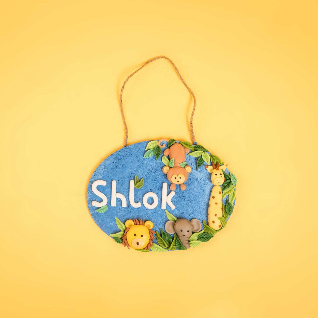 Jungle Theme Clay Kids Nameboard