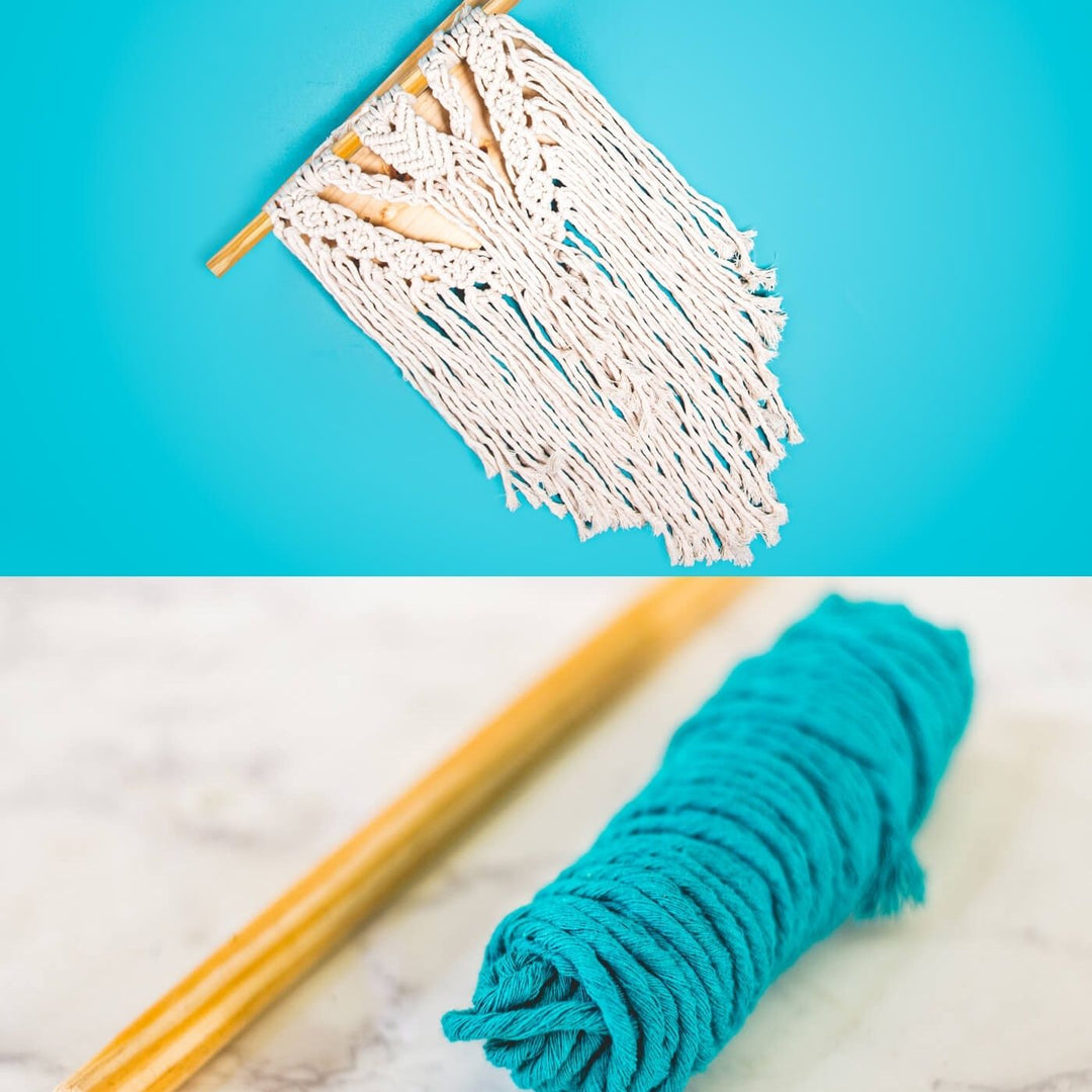 Yarn & Dowel Macrame Wall Hanging - All-you-need DIY Kit