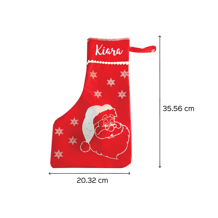 Handmade Red Santa Canvas Stockings | Xmas Gifting Ideas | Set Of 10