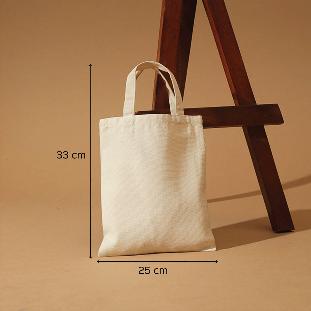 Canvas Bag with small handle Plain - (13 x 10 inches)
