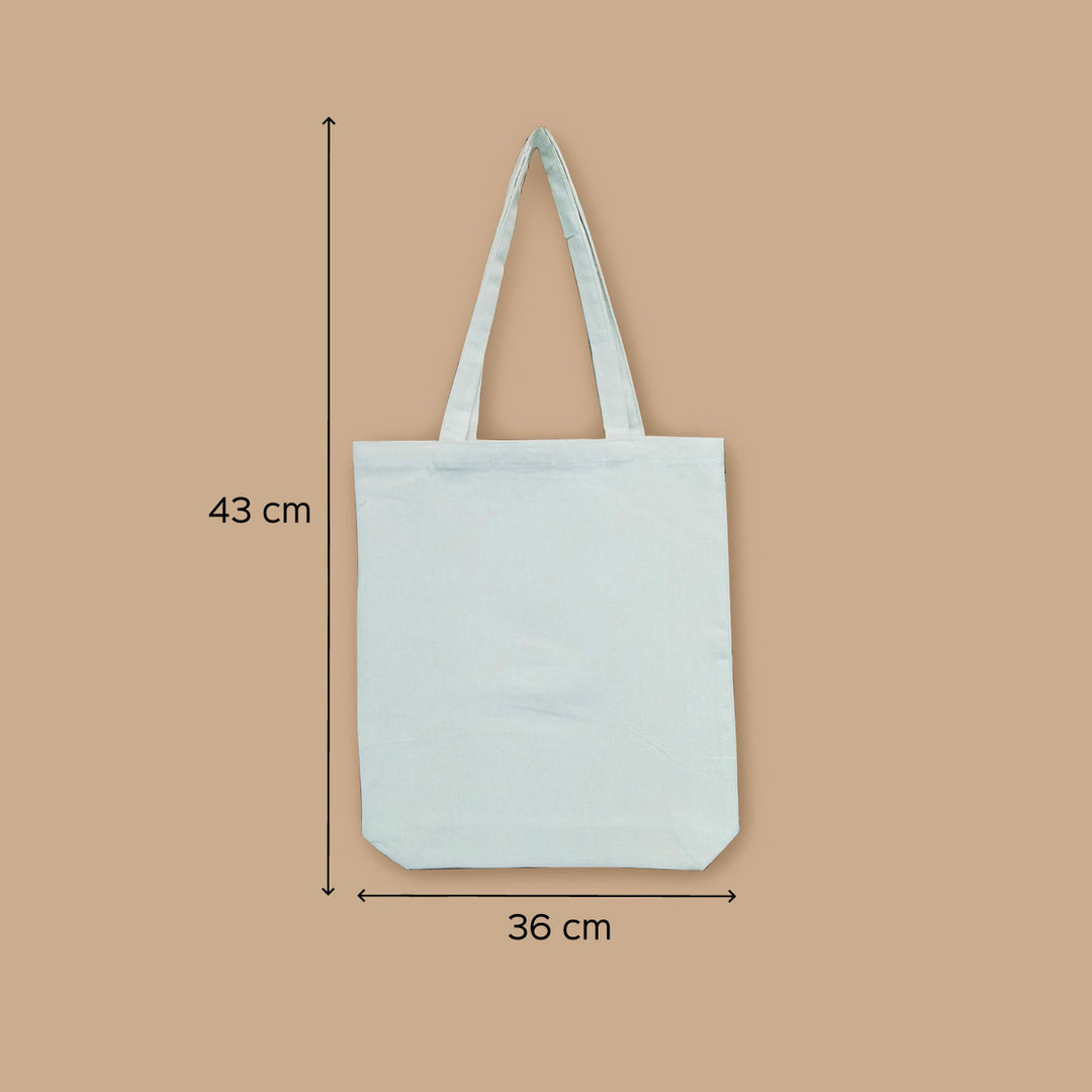 Canvas Bags with Base & Shoulder Handle Plain (17 x 14 inches)