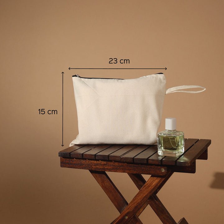 Canvas Toiletries Pouch Plain (9 x 6 inches)