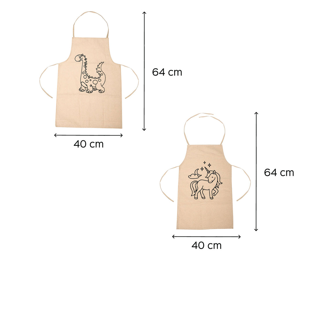 Unicorn + Dinosaur Aprons & Cap Hamper