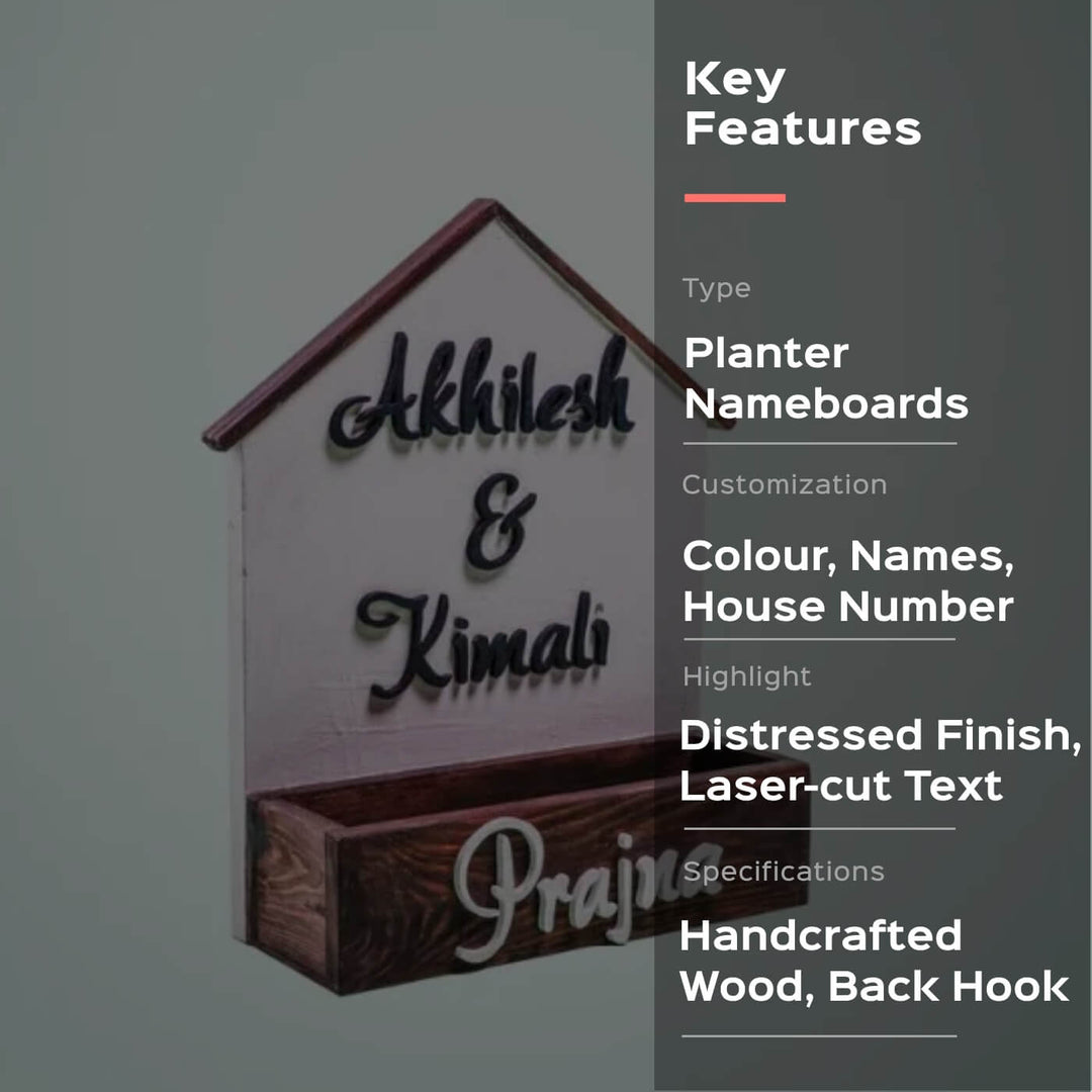 House Shaped Planter Nameboard