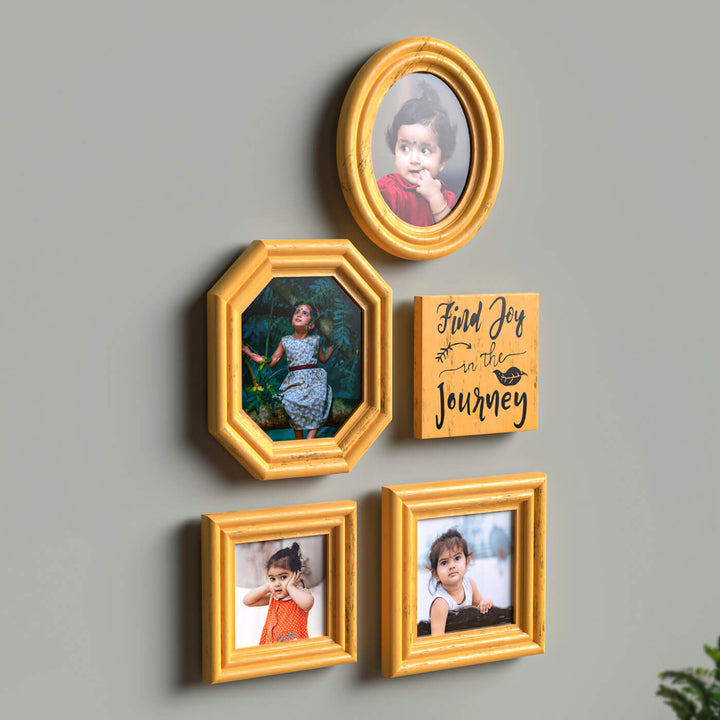 Photo Frame Collection - Yellow  | Set of 5 - Zwende