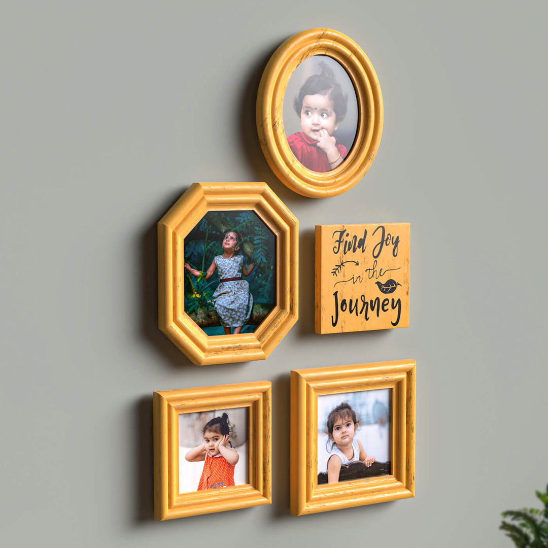Photo Frame Collection - Yellow  | Set of 5