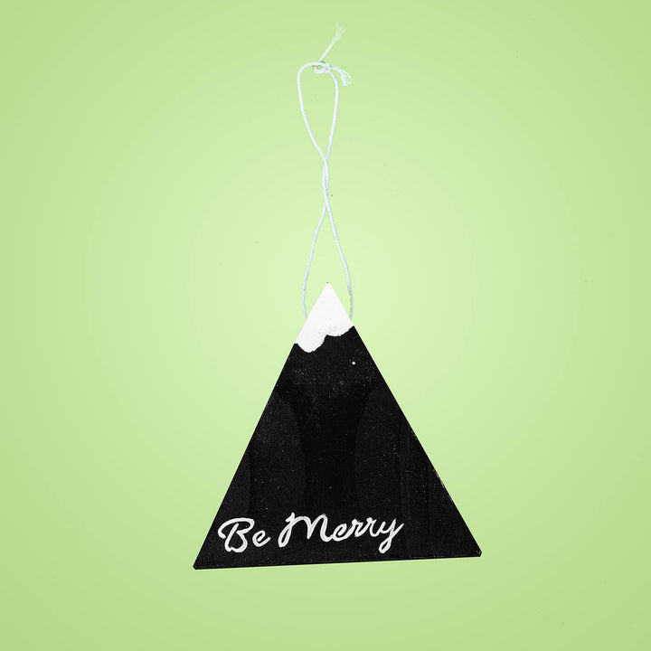 Hand-Painted "Be Merry" Wooden Ornament For Christmas Tree Decoration