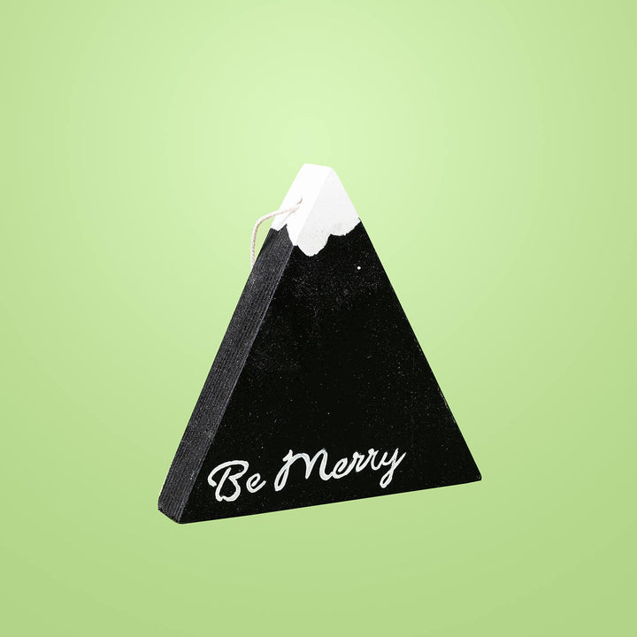 Hand-Painted "Be Merry" Wooden Ornament For Christmas Tree Decoration