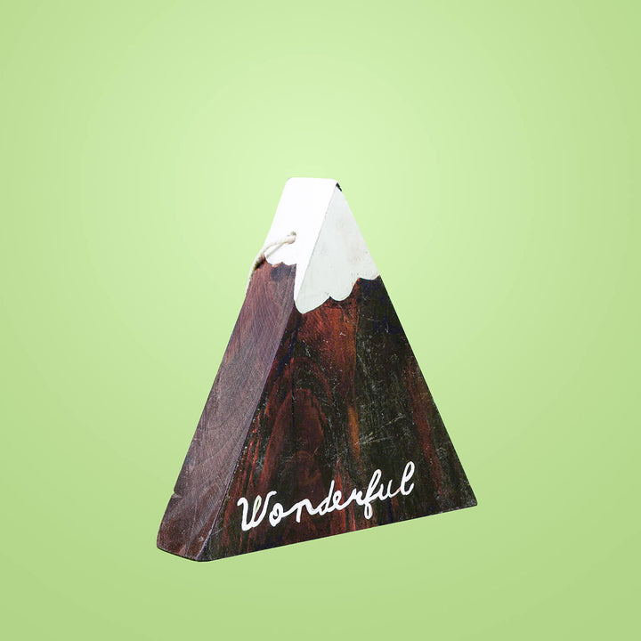 Hand-Painted "Wonderful" Wooden Ornament For Christmas Tree Decoration