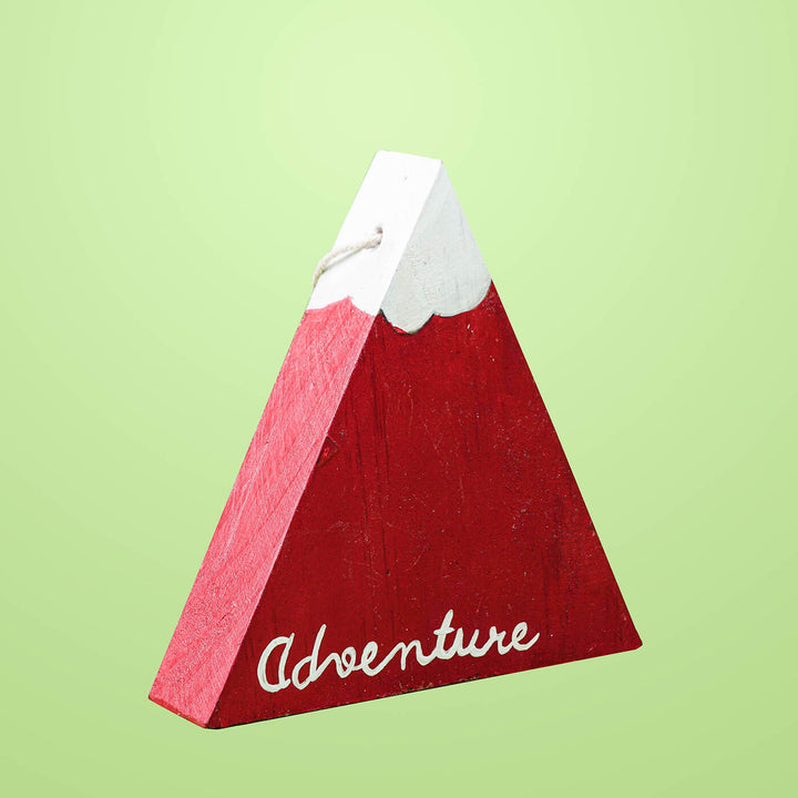 Hand-Painted "Adventure" Wooden Ornament For Christmas Tree Decoration