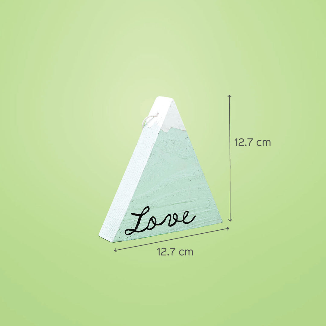 Hand-Painted "Love" Wooden Ornament For Christmas Tree Decoration
