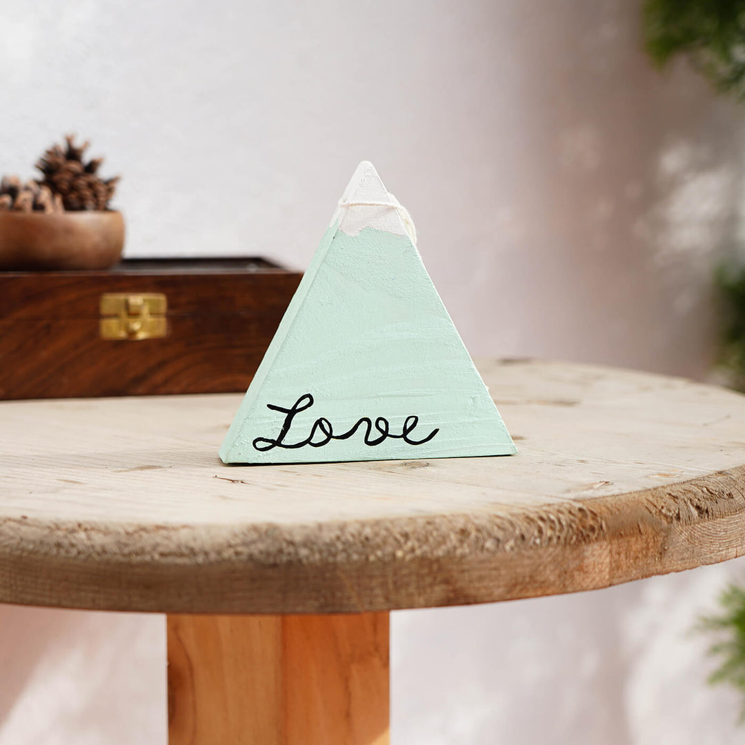 Hand-Painted "Love" Wooden Ornament For Christmas Tree Decoration