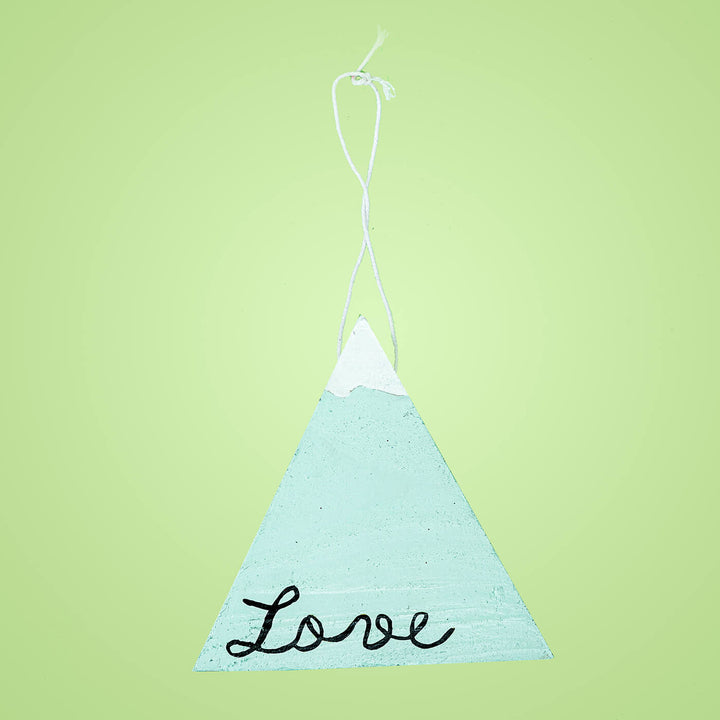 Hand-Painted "Love" Wooden Ornament For Christmas Tree Decoration