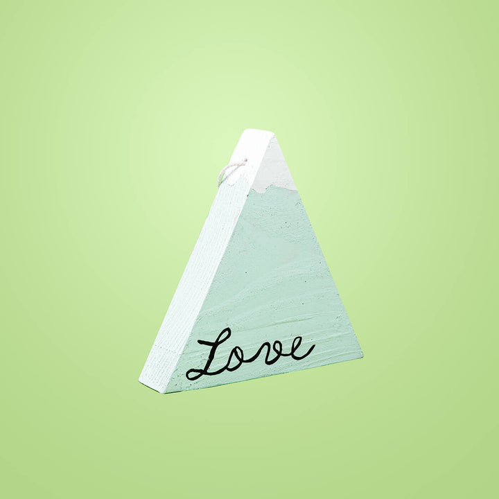 Hand-Painted "Love" Wooden Ornament For Christmas Tree Decoration