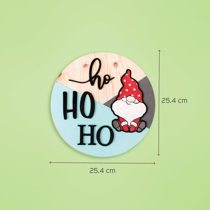 Hand-Painted "Ho Ho Ho Santa" Wooden Wall Decor For Christmas Wall Decoration