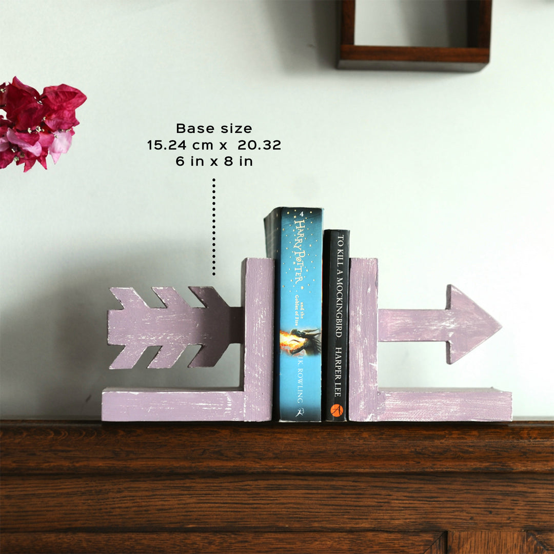 Handcrafted Wooden Arrow Bookends