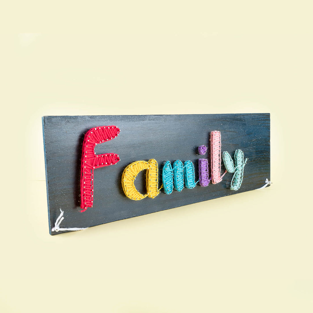 String Art Family Wall Decor With Picture Clips