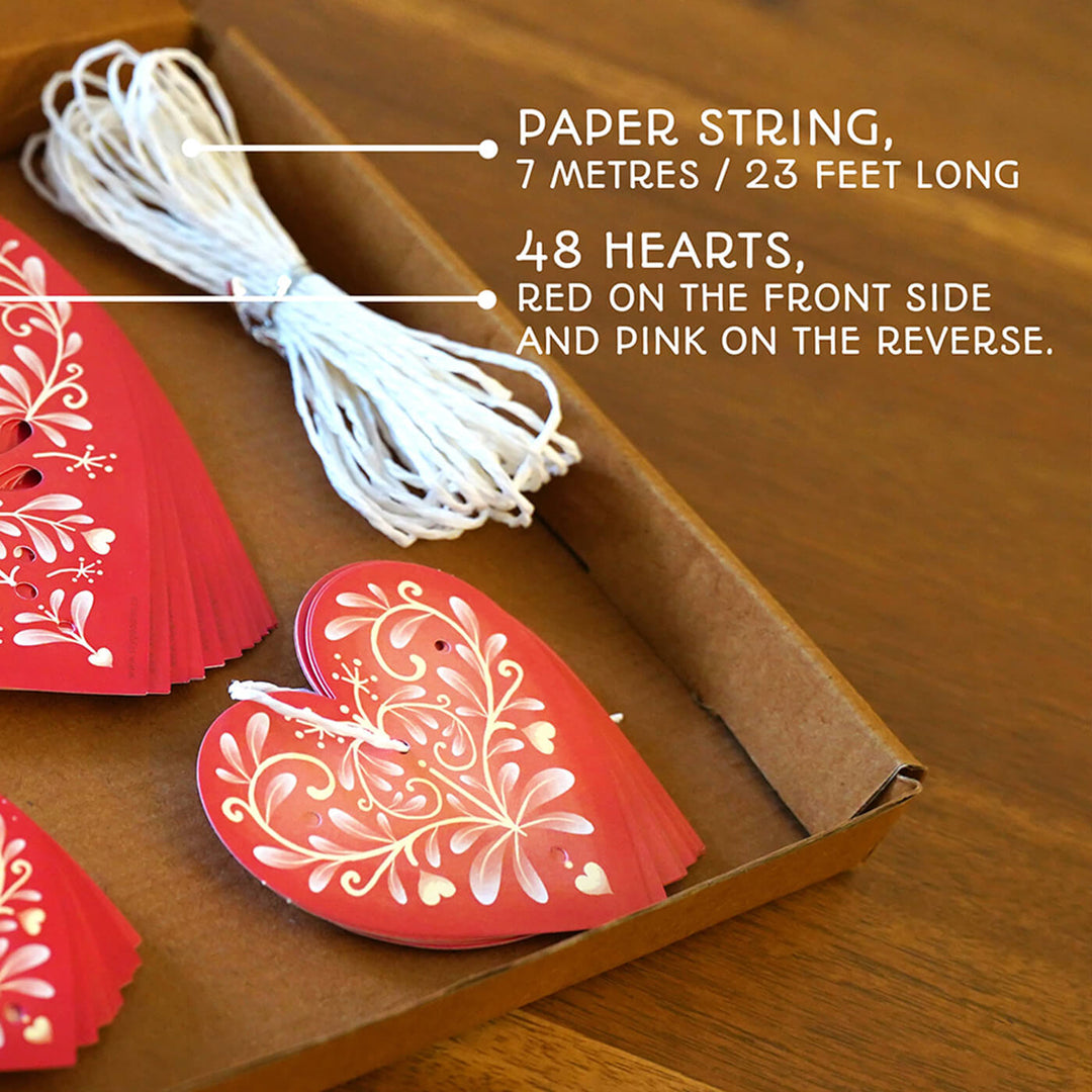 Sweet Hearts Premium Paper Bunting