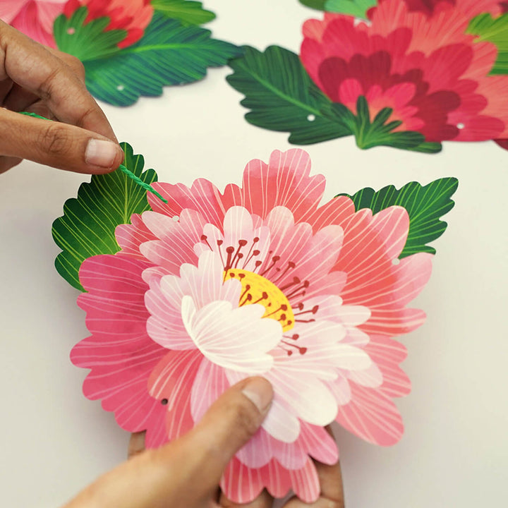 Forever Flowers Premium Paper Bunting