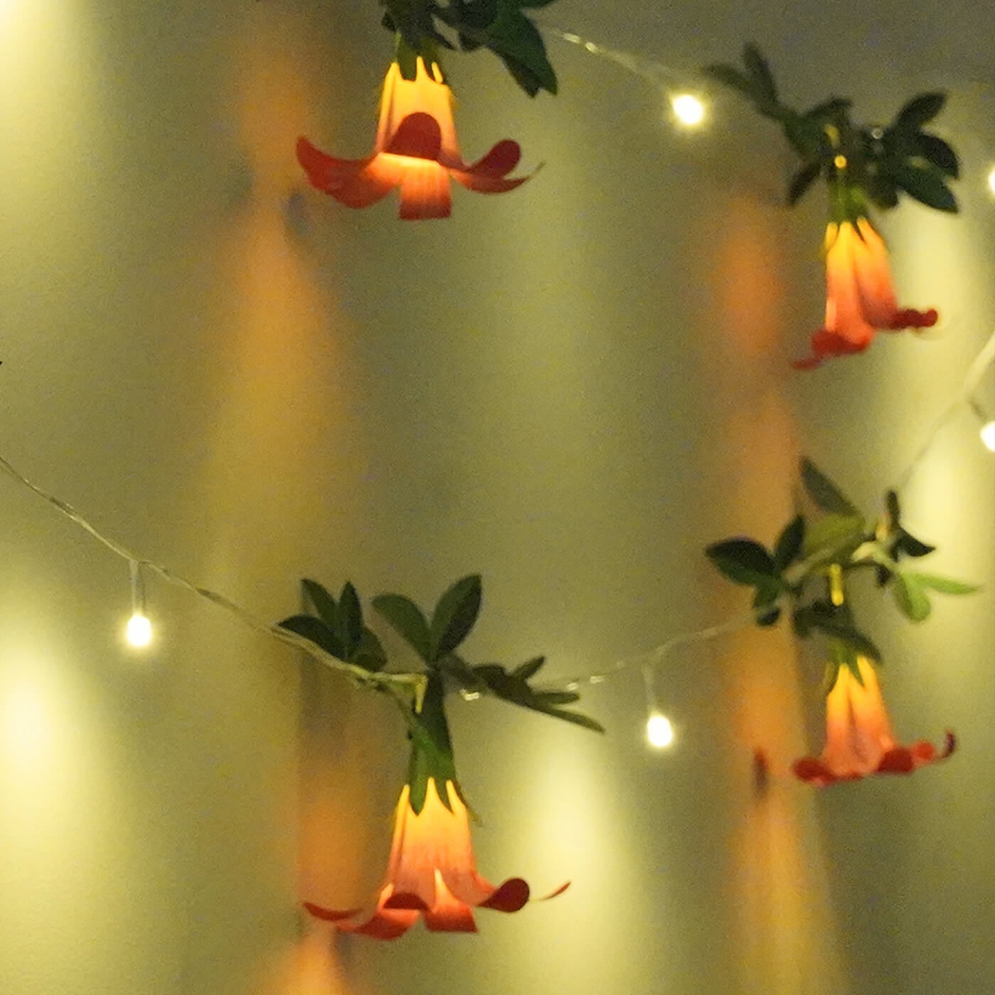 Buy Pink Paper Flower Fairy Lights Online On Zwende