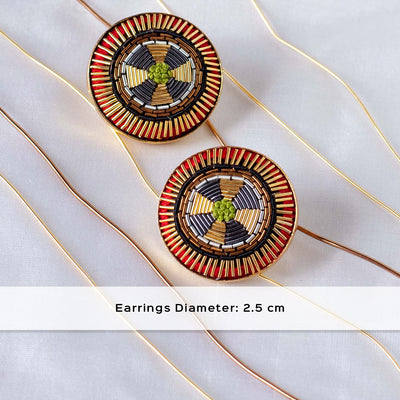 Celtic Embroidered Alice Earrings