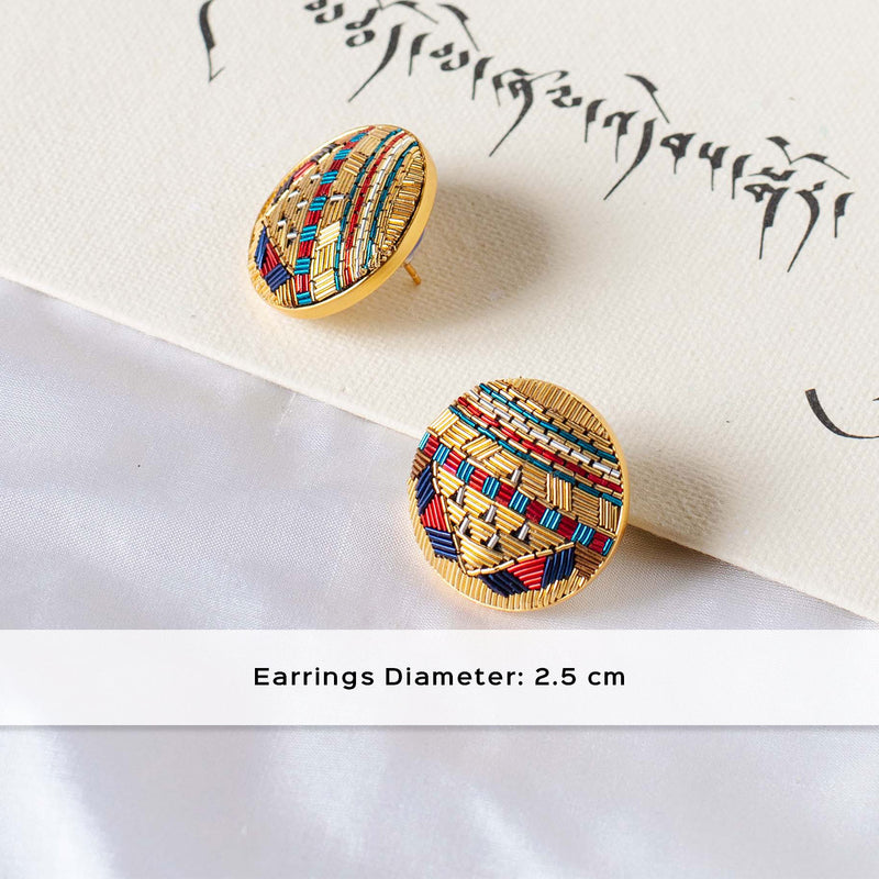 Embroidered Aviva Earrings