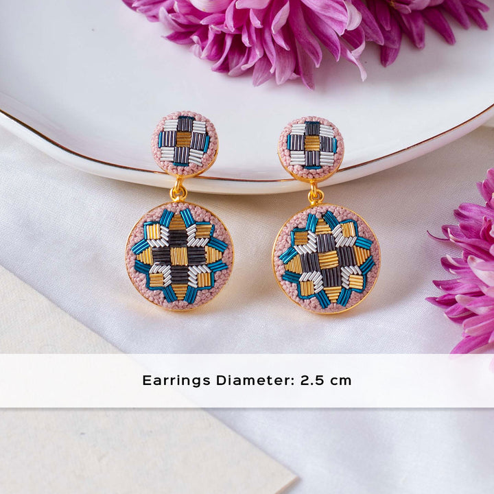 Intricate Woven Cherry Blossom Earrings