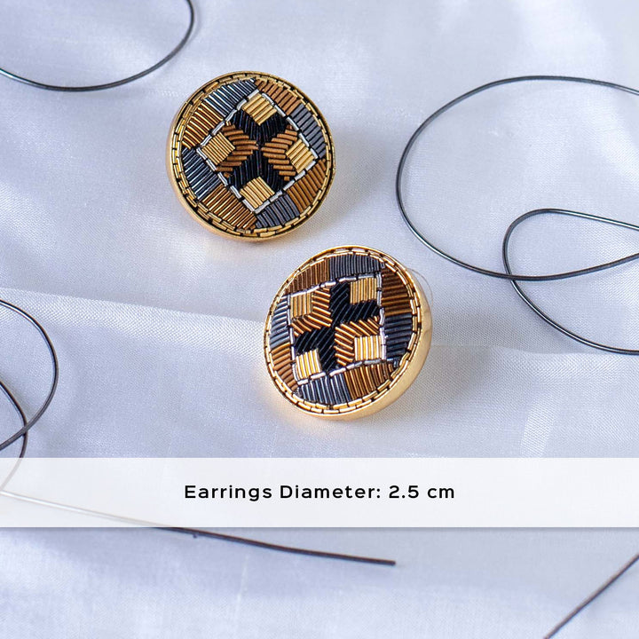 Celtic Embroidered Enid Earrings