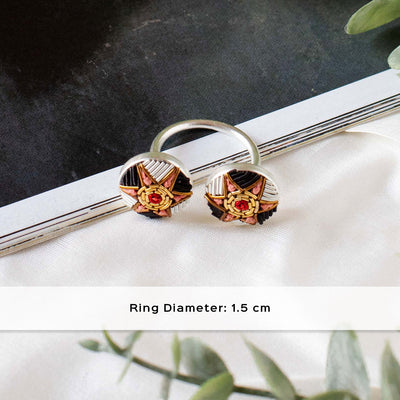 Floral Embroidered Fida Ring
