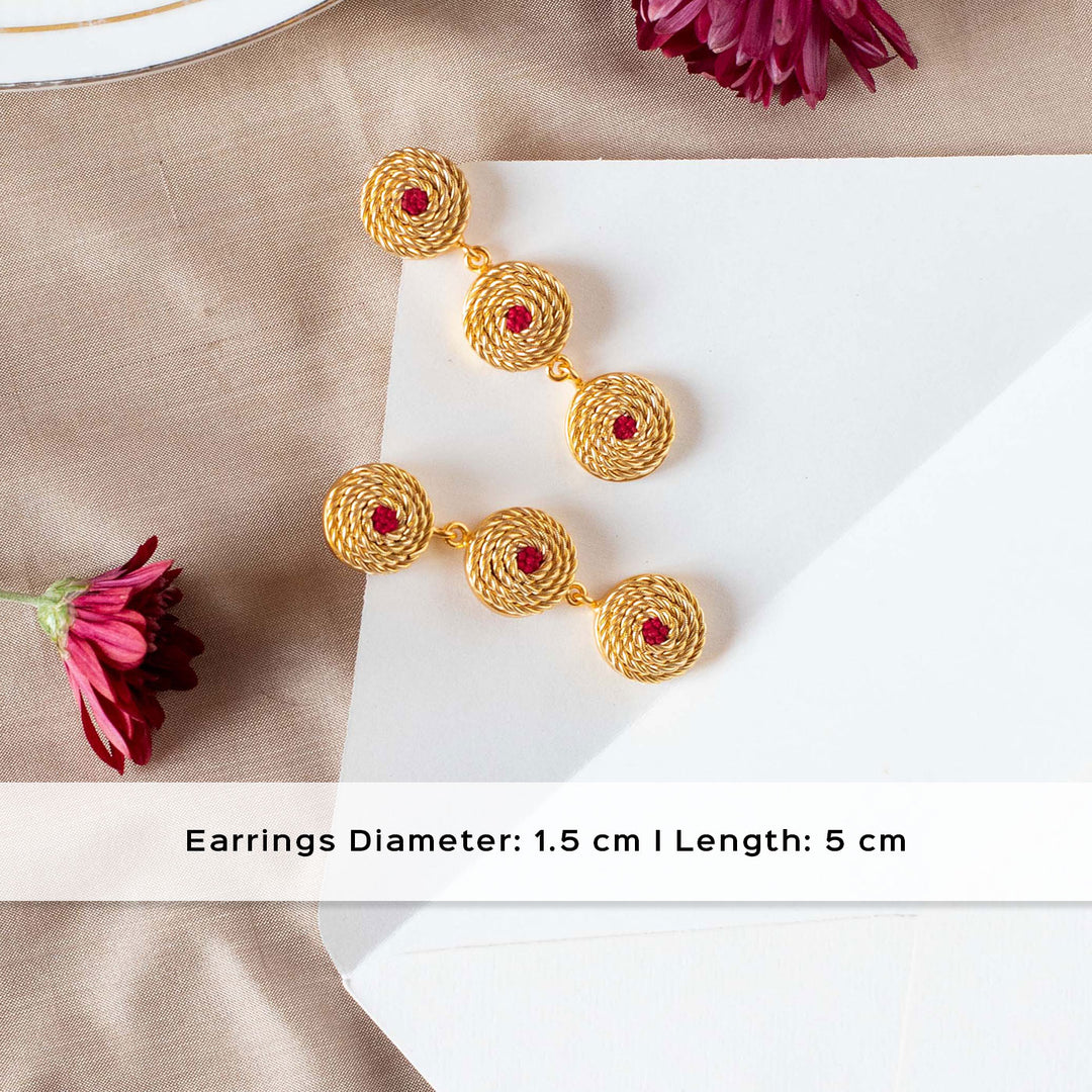 Intricate Triple-Tiered Oriana Earrings