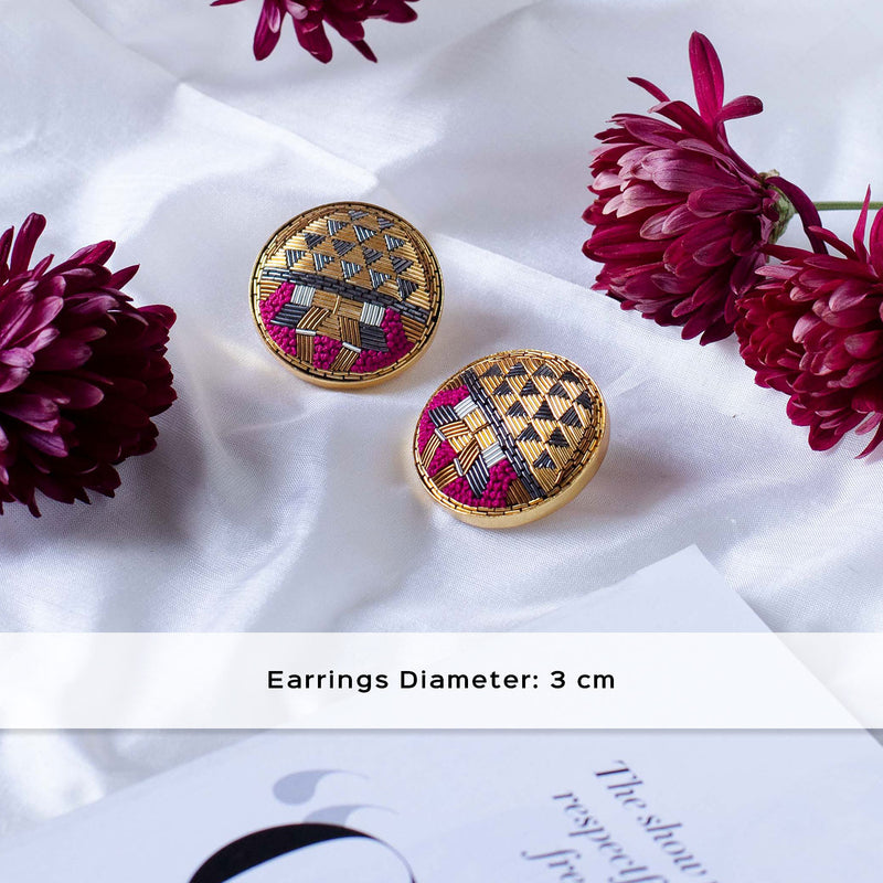Embroidered Seher Earrings