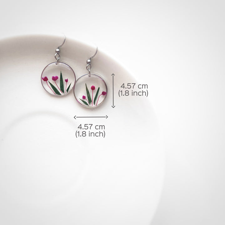Spellbound Preserved Flower Earrings - Baby's Breath - Zwende