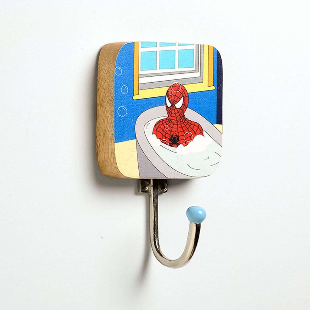 Handmade Superhero Wooden Hook for Kids