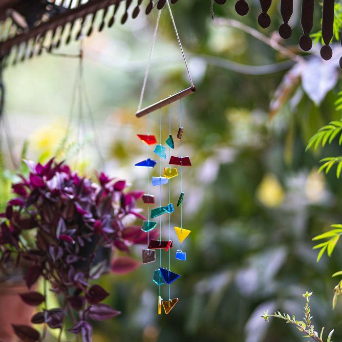 Stained Glass Windchime - Rainbow