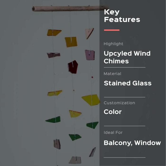 Stained Glass Windchime - Satrangi