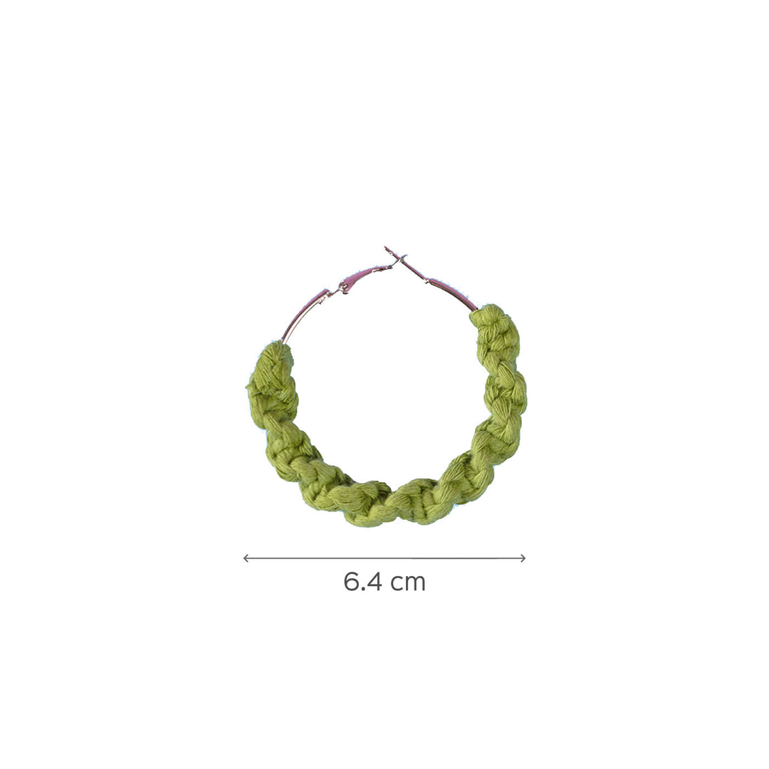 Shades of Blue Macrame Hoop Earrings