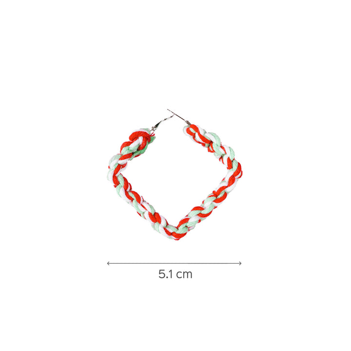 White Macrame Earrings
