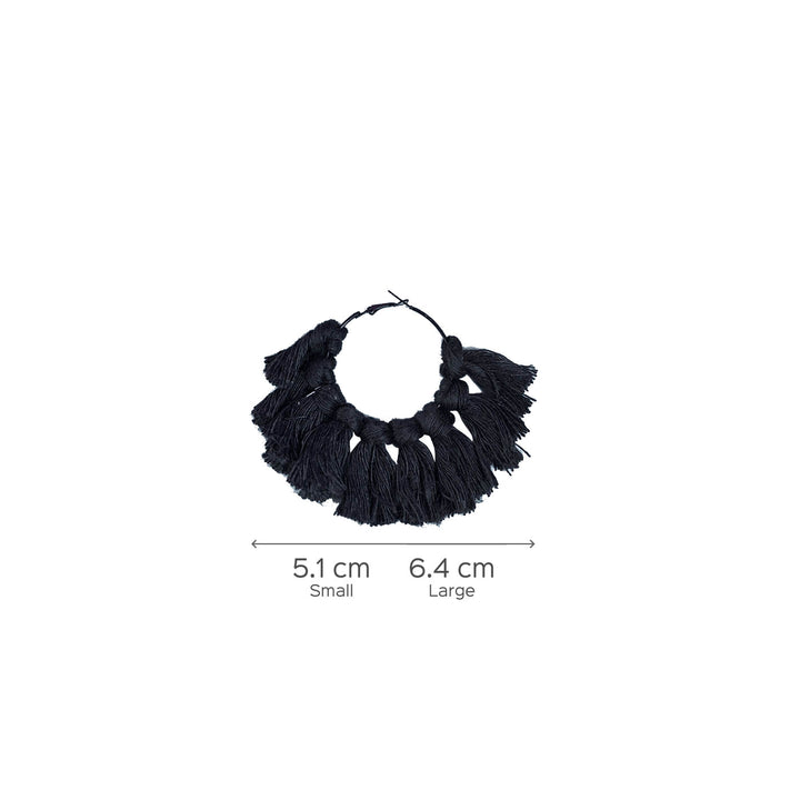 Multi-colored Macrame Tassled Earrings